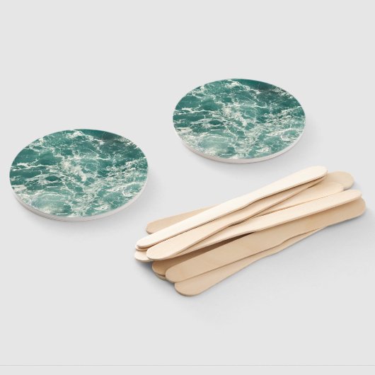 Éventail Waves Blue Green (Non-assemblé)