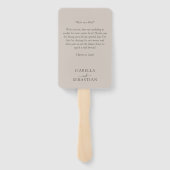 Éventail Wedding Beige Love Fun Quote (Dos)
