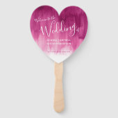 Éventail Wedding burgundy abstract moderne art program fans (Devant)