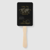 Éventail Wedding Passport Black Gold Program (Dos)