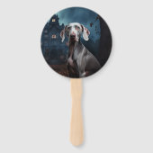 Éventail Weimaraner Halloween Épouvantable (Dos)
