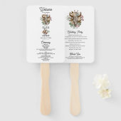 Éventail Western Country Boho Cow Programme de mariage du c (Devant et derrière)