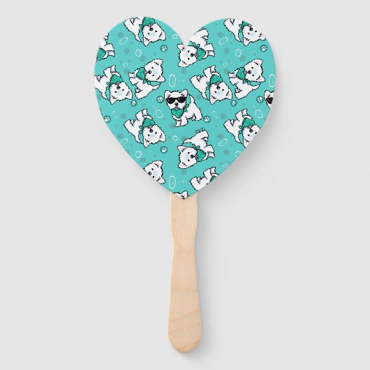 Éventail Westies Cutieface KiniArt (Dos)