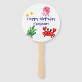 Éventail Whale Theme Summer Kids Birthday Party (Dos)