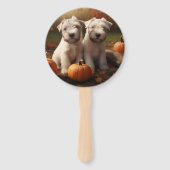 Éventail Wheaten Terrier chiot Automne Citrouille délice (Dos)