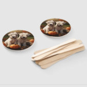 Éventail Wheaten Terrier chiot Automne Citrouille délice (Non-assemblé)