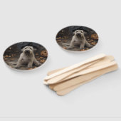 Éventail Wheaten Terrier Citrouille Halloween effroi (Non-assemblé)