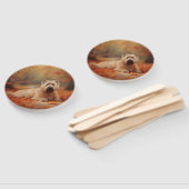 Éventail Wheaten Terrier dans les feuilles d'automne automn (Non-assemblé)