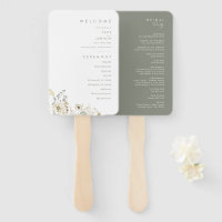 Whimsical Fleur sauvage Wedding Programme