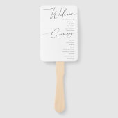 Éventail Whimsical Minimalist Programme de mariage de scrip (Devant)