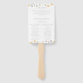 Éventail Whimsical Spring Wildflower Wedding Program (Dos)