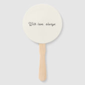 Éventail Whispered Petals Round Elegant Minimalist Wedding (Dos)