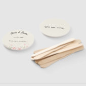 Éventail Whispered Petals Round Elegant Minimalist Wedding (Non-assemblé)