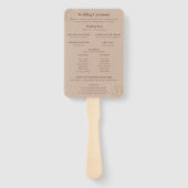 Éventail Whispering Pampas Wedding Program Fan (Dos)