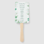 Éventail White Calla Lily Programmes de cérémonie Mariage (Dos)