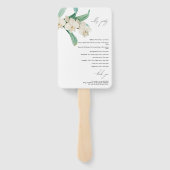 Éventail White Orchids Floral Wedding Order of Service (Dos)