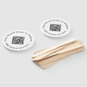 Éventail White QR | Minimalist Clean Round Design (Non-assemblé)