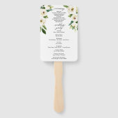 Éventail White Roses M. et Mme Wedding Ventilateur du progr (Dos)