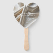 Éventail White Satin with Roses and Peony Wedding (Dos)