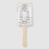 Éventail Wildflower Lavender and Yellow Wedding program (Dos)