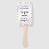 Éventail Wildflower Lavender and Yellow Wedding program (Devant)