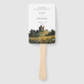 Éventail Wildflowers Floral Castle Wedding Program (Devant)