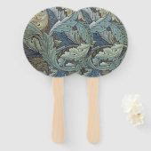 Éventail William Morris Acanthus Sage Fleur Floral Botaniqu (Devant et derrière)