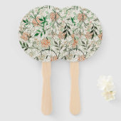Éventail William Morris Jardin Fleur de Jasmin Classique (Devant et derrière)
