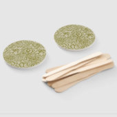 Éventail William Morris Poppy Classic Floral Green (Non-assemblé)