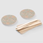 Éventail William Morris Wild Tulip Fleur Design Floral (Non-assemblé)