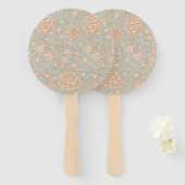 Éventail William Morris Wild Tulip Fleur Design Floral (Devant et derrière)