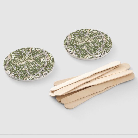 Éventail William Morris Windrush fleurs florales classique (Non-assemblé)