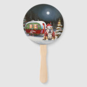 Éventail Winter Bulldog Caravan Christmas Adventure (Dos)