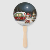 Éventail Winter Chihuahua Caravan Christmas Adventure (Dos)