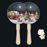 Éventail Winter Corgi Caravan Christmas Adventure<br><div class="desc">Laissez-vous tenter par la magie d'une nuit d'hiver enneigée alors qu'une caravane glisse gracieusement à travers le paysage illuminé par la lune. La beauté sereine de la neige scintillante et l'éclat enchanteur de la lune créent une scène captivante, promettant une aventure de Noël inoubliable remplie de chaleur, de joie et...</div>