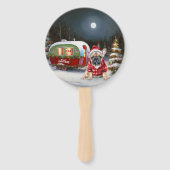 Éventail Winter French Bulldog Caravan Christmas Adventure (Dos)