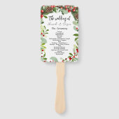 Éventail Winter Red Berries Programme de mariage de Noël Ma (Devant)