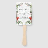 Éventail Wintertide Woodland Programme de mariage de Noël (Devant)