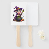 Éventail Witch Cow Cauldron Brew (Devant et derrière)