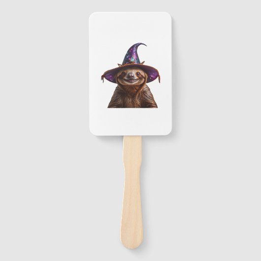 Éventail Witch Sloth Halloween trick or treat spooky pumpki (Devant)