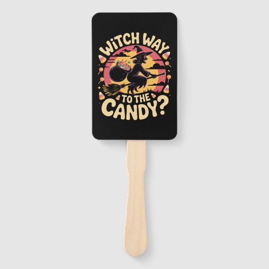 Éventail Witch Way to the Candy Halloween T-shirt (Devant)