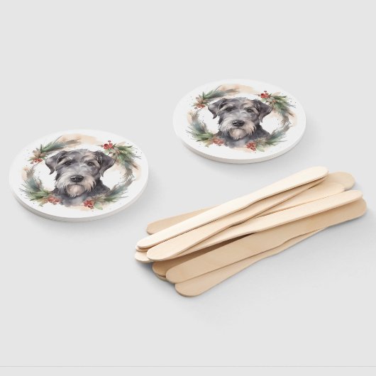 Éventail Wolfhound Festive Wreath (Non-assemblé)