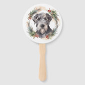 Éventail Wolfhound Festive Wreath (Devant)
