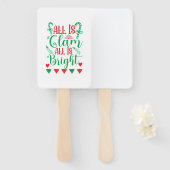 Éventail Xmas Art All Is Bright (Devant et derrière)