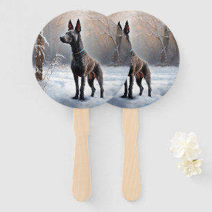 Éventail Xoloitzcuintli Qu'il neige Noël