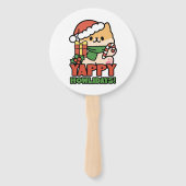 Éventail Yappy Howlidays - Jote Christmas Dog Cartoon (Dos)