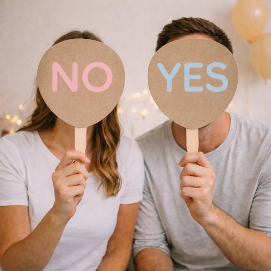 Éventail Yes or No Wedding Game Paddles