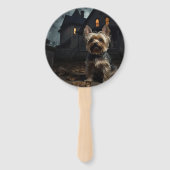 Éventail Yorkshire Terrier Halloween Épouvantable (Dos)