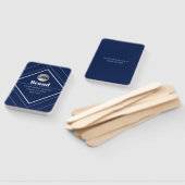Éventail Your Logo & Customizable Modern Design | Navy Blue (Non-assemblé)