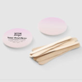 Éventail Your Logo & Text | Pink & Peach Ombre (Non-assemblé)